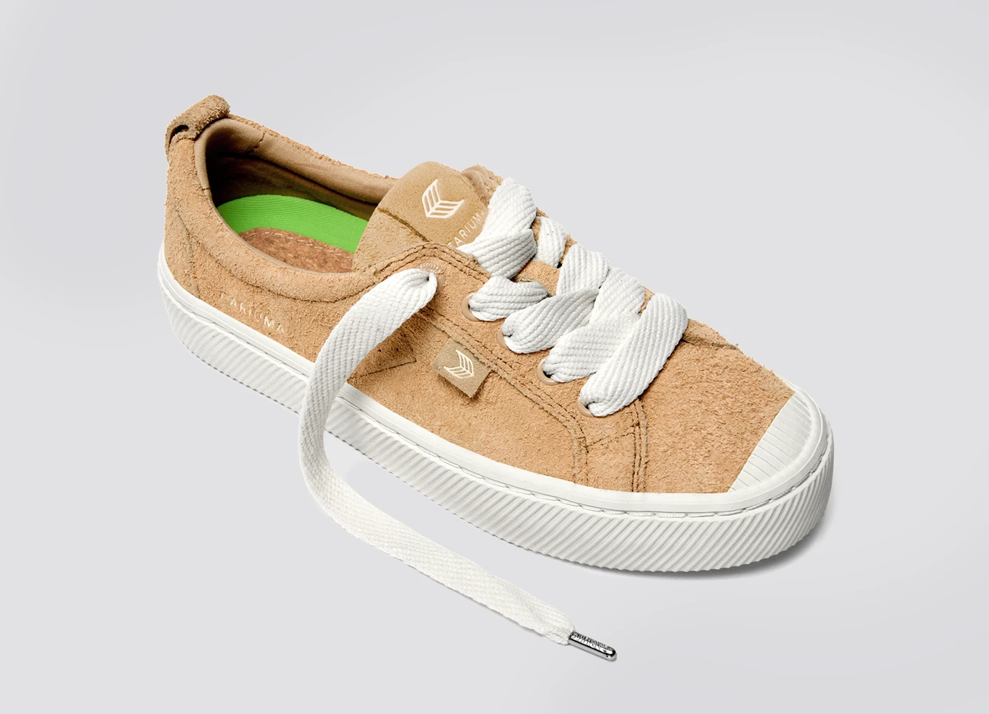 OCA Low Latte Hairy Suede Sneaker