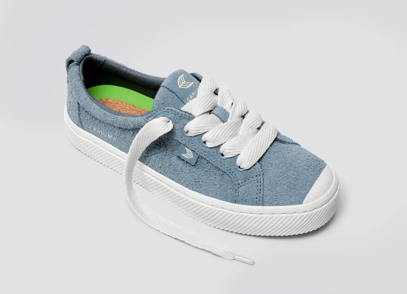 OCA Low Mountain Spring Blue Hairy Suede Sneaker