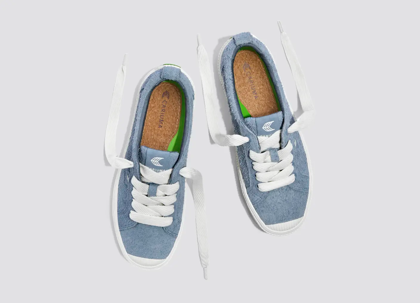 OCA Low Mountain Spring Blue Hairy Suede Sneaker