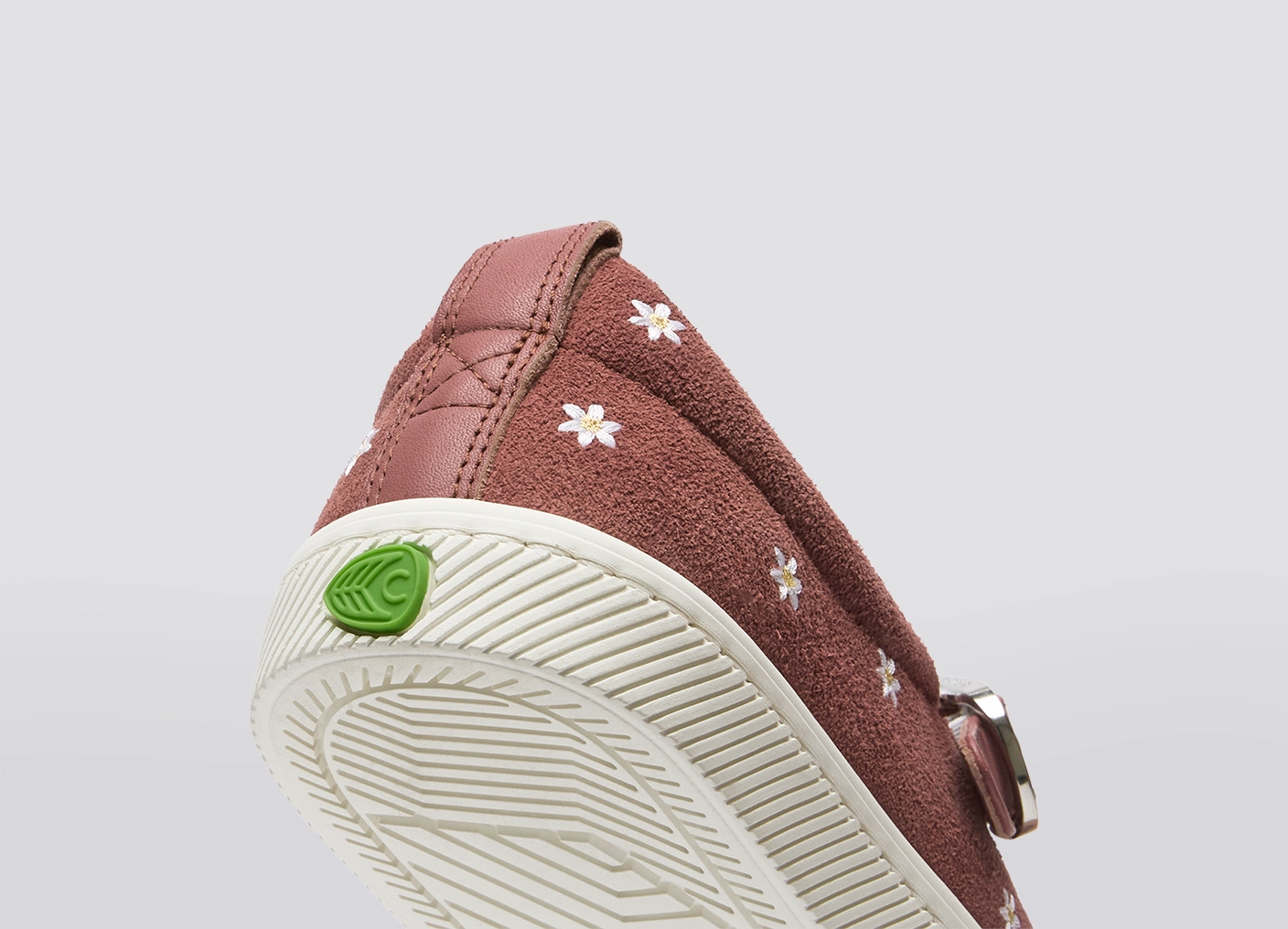 OCA Mary Jane Withered Rose Suede Embroidered Flowers Sneaker