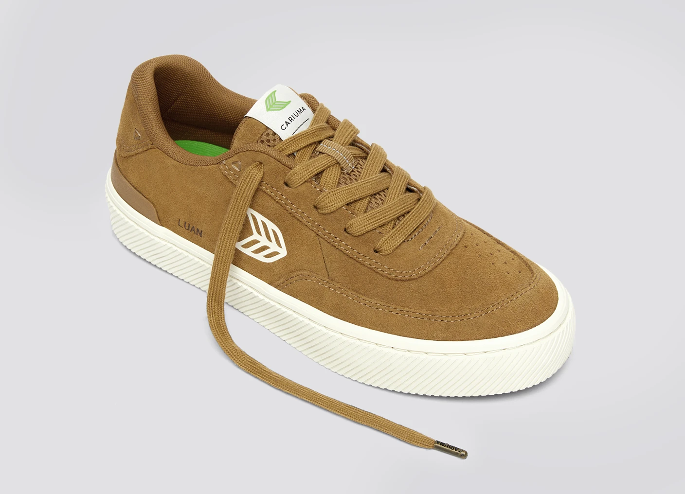 LUAN PRO Camel Suede Ivory Logo Sneaker