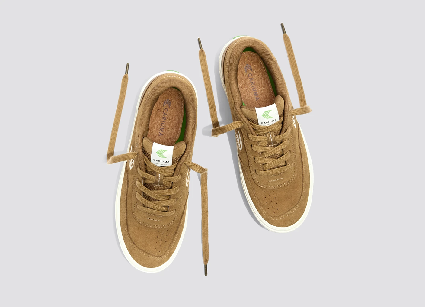 LUAN PRO Camel Suede Ivory Logo Sneaker