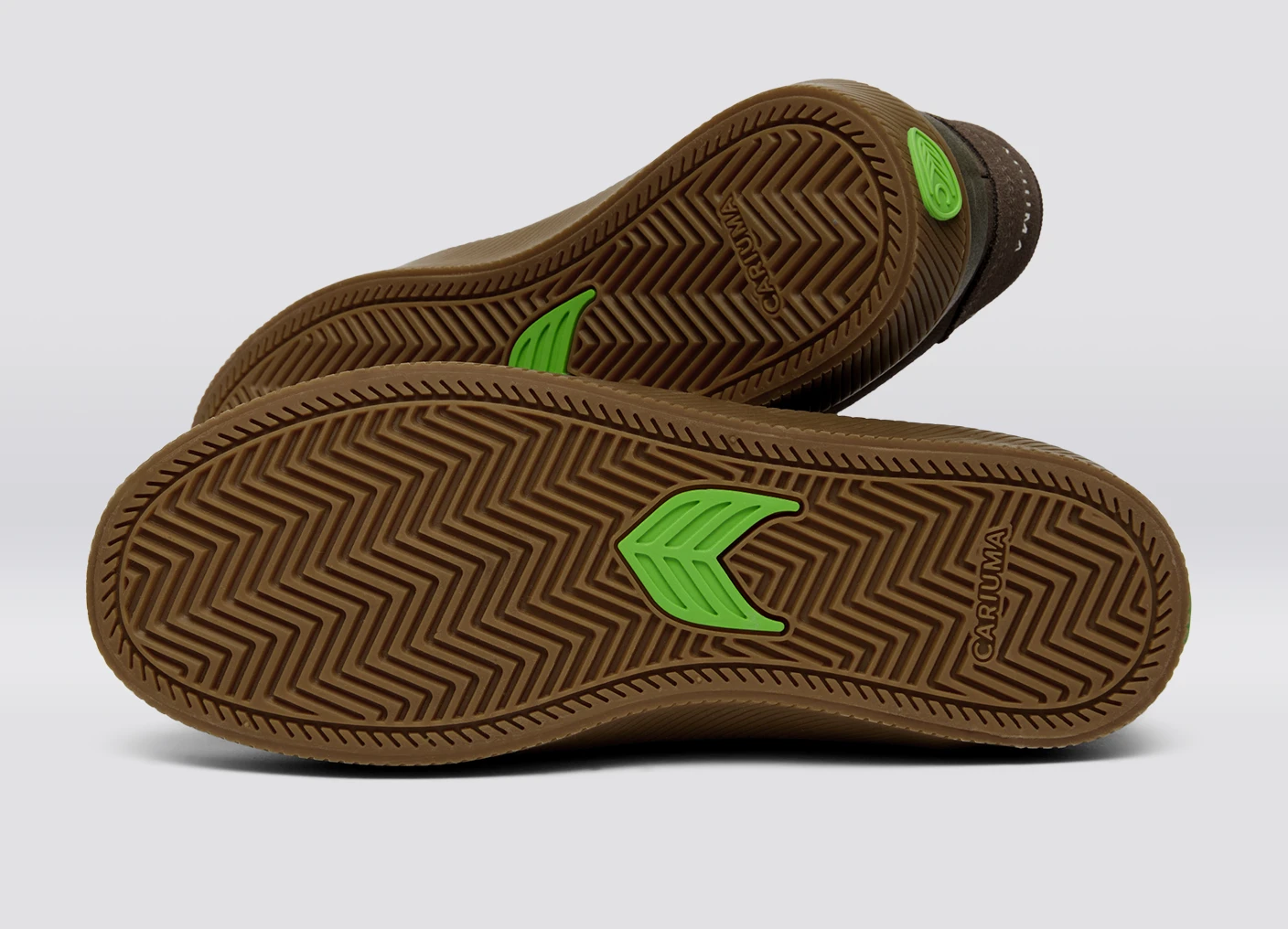 LUAN PRO Dark Gum Teak Suede Ivory Logo Sneaker