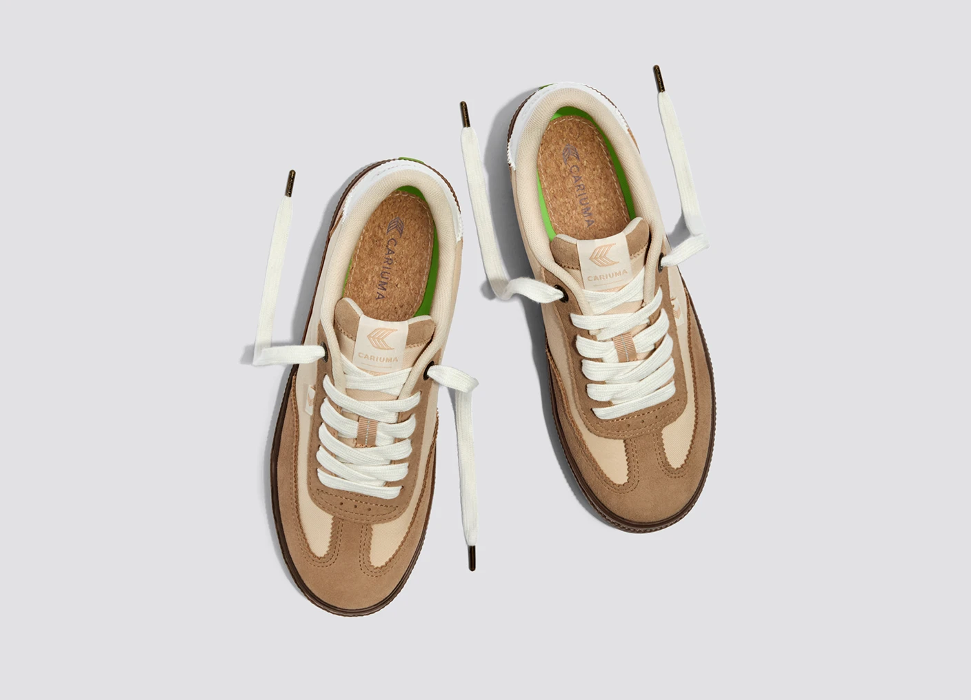 TOCA Teak Light Cream Nylon Latte Suede Sneaker