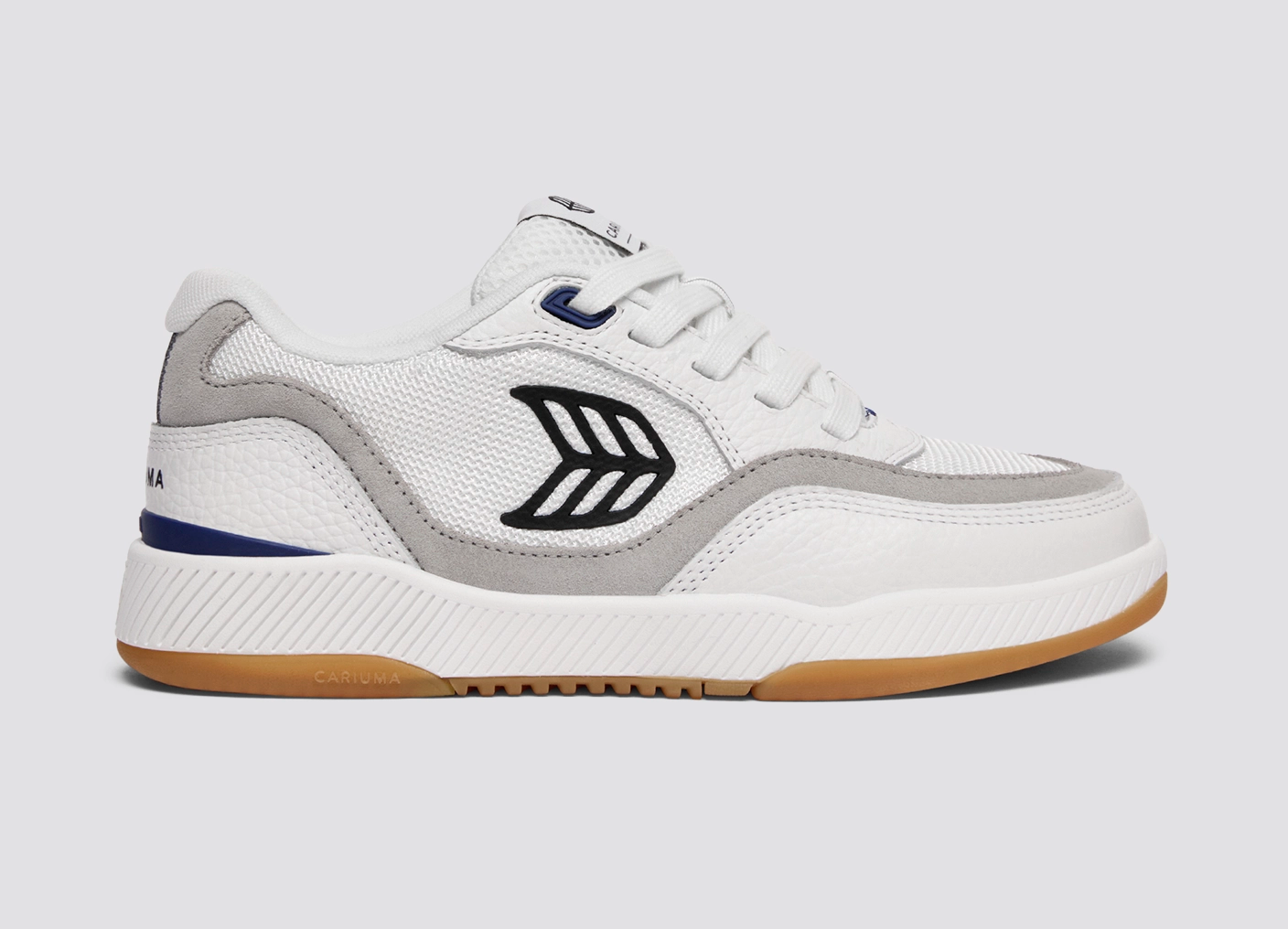 UBA PRO Off-White Suede and Smoke White Mesh Black Logo Sneaker