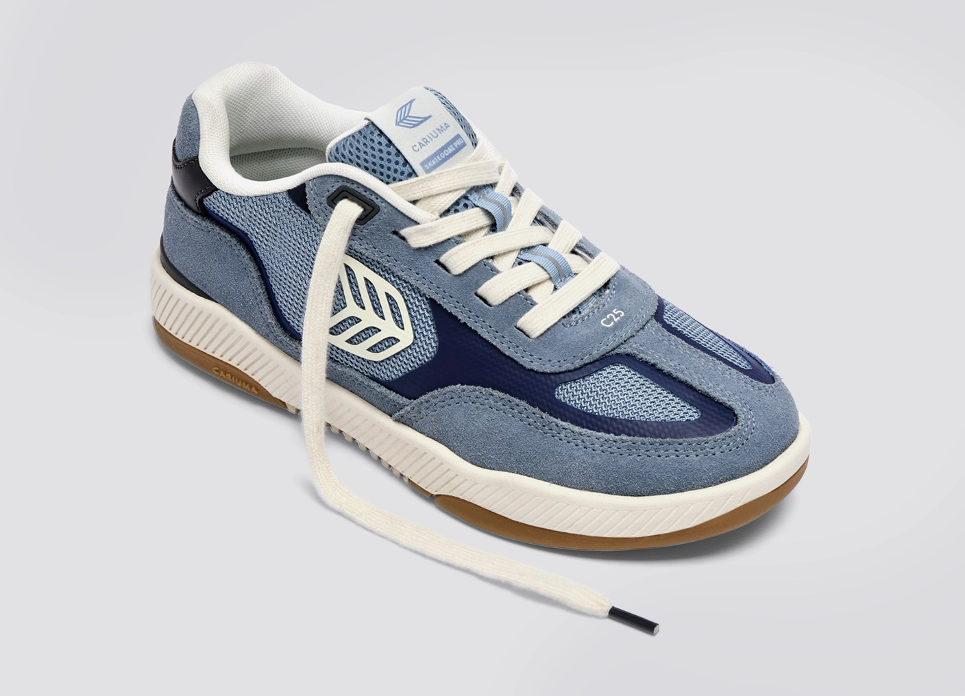 Skategoat C25 PRO Mountain Spring Suede Marine Blue Mesh Ivory Logo Sneaker
