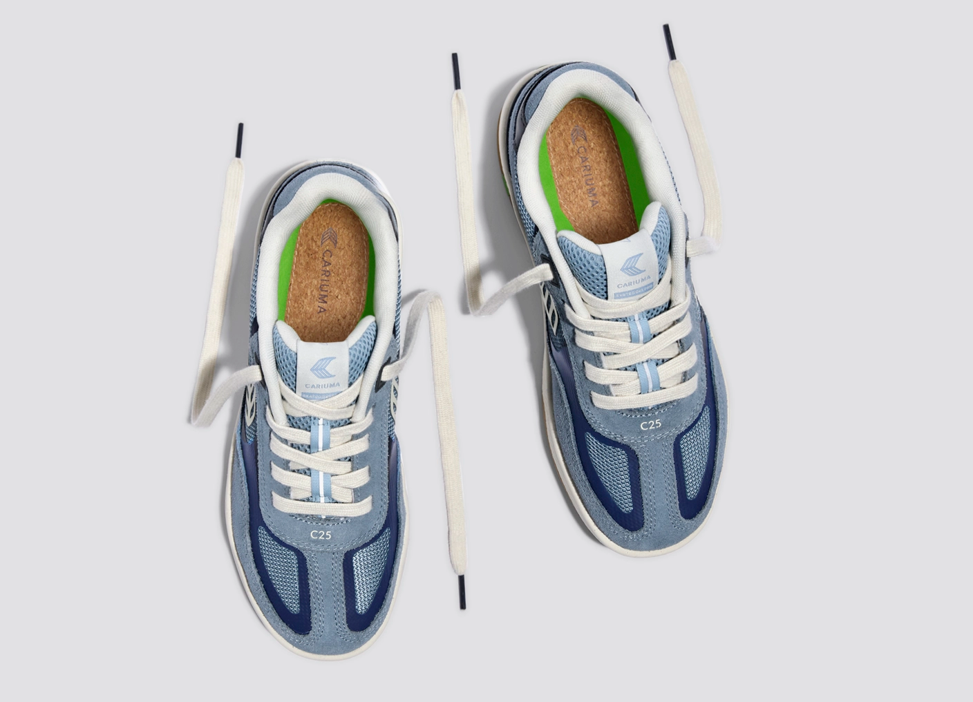 Skategoat C25 PRO Mountain Spring Suede Marine Blue Mesh Ivory Logo Sneaker