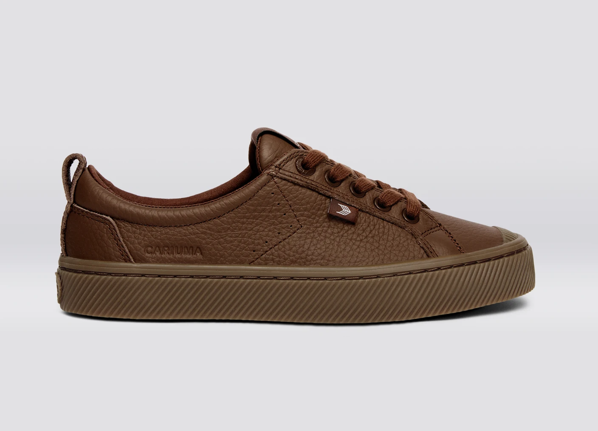 OCA Low Gum Coffee Brown Premium Leather Sneaker