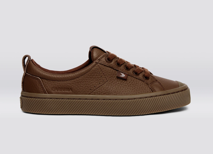 OCA Low Gum Coffee Brown Premium Leather Sneaker