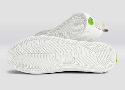 OCA Low White Premium Leather Vintage White Suede Sneaker