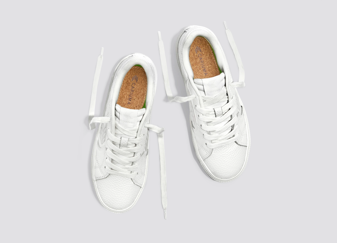 SALVAS White Premium Leather Ice Logo Sneaker