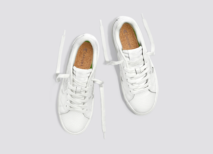 SALVAS White Premium Leather Ice Logo Sneaker