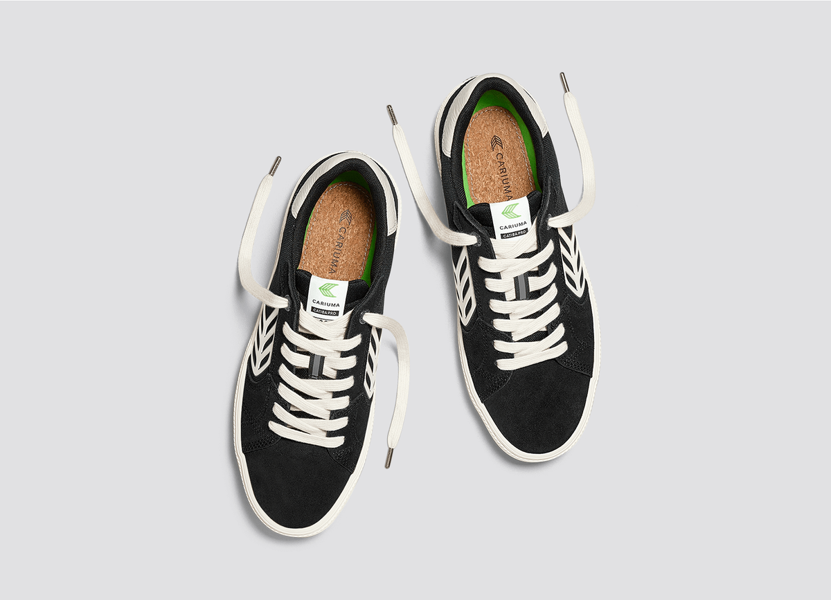CATIBA PRO 2.0 Black Suede and Cordura Ivory Logo Sneaker
