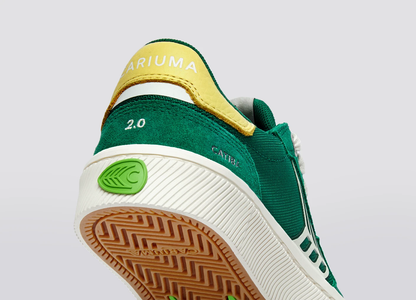 CATIBA PRO 2.0 Forest Green Suede and Cordura Ivory Logo Lemonade Sneaker