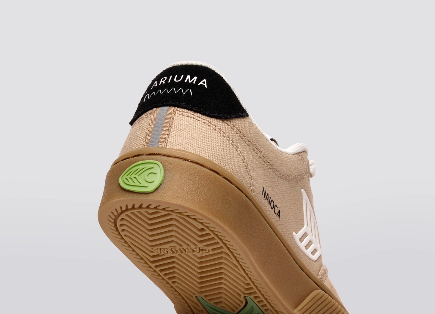 NAIOCA Stripe Suede and Canvas Desert Taupe
