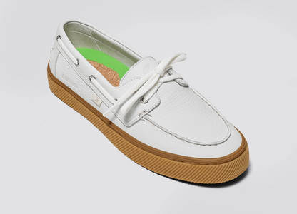 Mare Boat Shoe Gum White Premium Leather