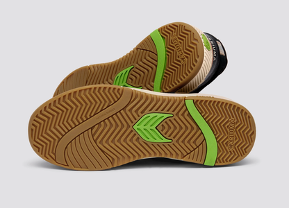 UBA PRO Black Suede and Mesh Light Cream Logo Sneaker