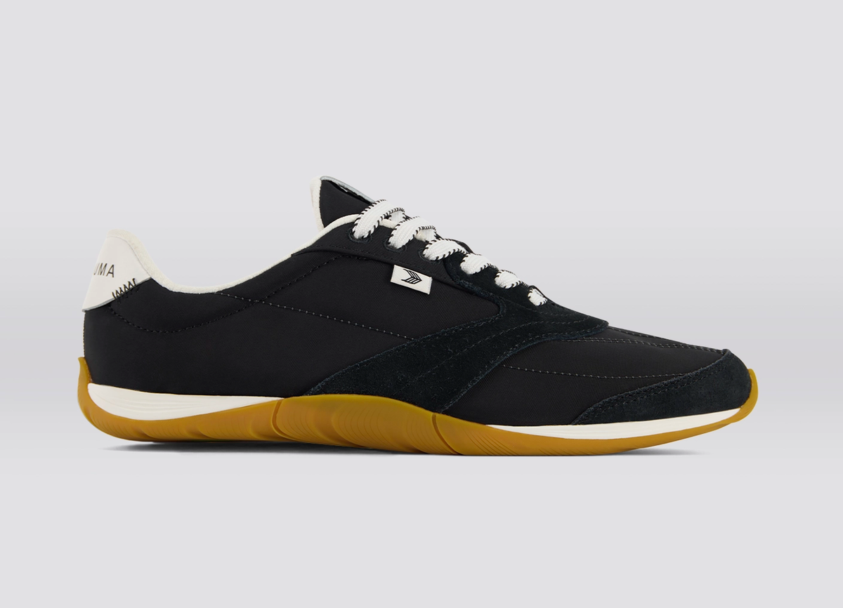 SUTAI Nylon and Suede Black