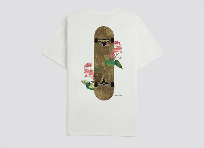 T-Shirt Off-White Floral Skateboard